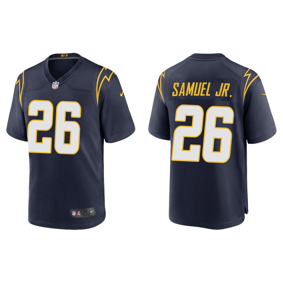 Men Los Angeles Chargers 26 Asante Samuel Jr Nike Navy Game NFL Jersey